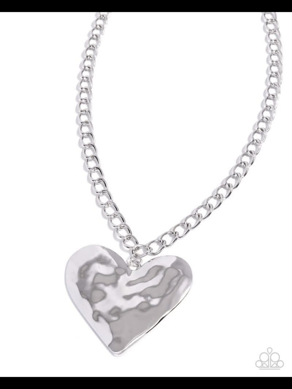 Silver Heart Pendant Chain Necklace - Women Jewelry
